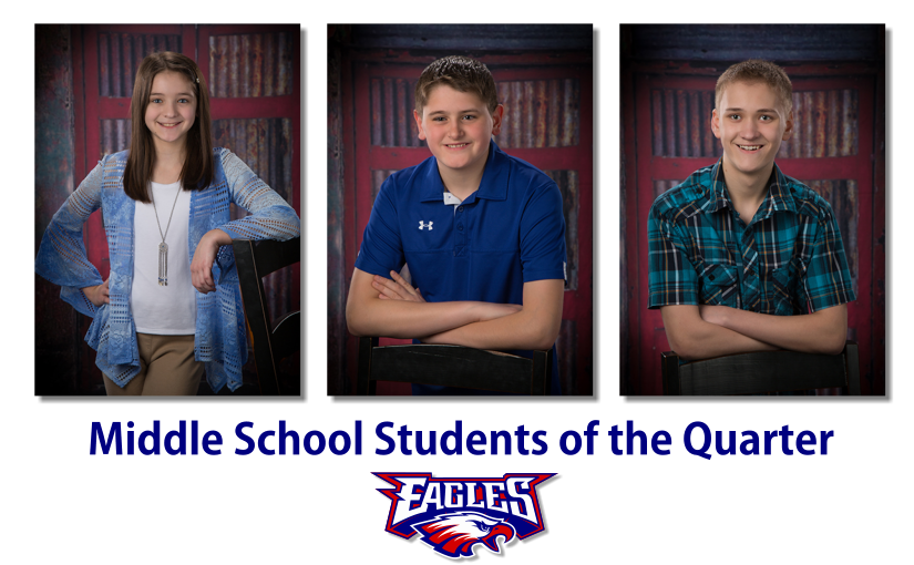 Middle School Students of the Quarter