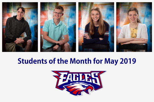 Students of the month for May 2019